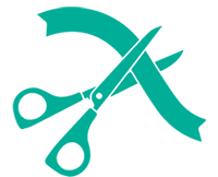 Process scissors icon